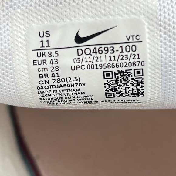 Nike Air Max 270 Womens Size 11 White Pink Oxford Running Walk Shoes DQ4693-100 - Picture 12 of 12